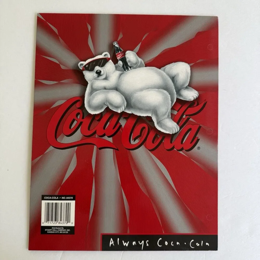 Vintage Coca Cola Coke Soft Drink Folder Polar Bear 1997 Memorabilia Set of 4